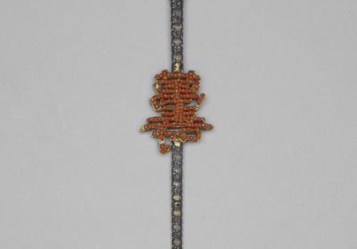 图片[2]-Gilt silver earpick-hairpin decorated with characters of “Myriad Longevity” in coral seed beads. Qing dynasty(1644-1911).-China Archive